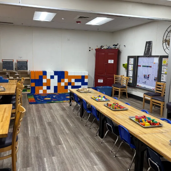 The museum's Community Room set up for a private rental event.
